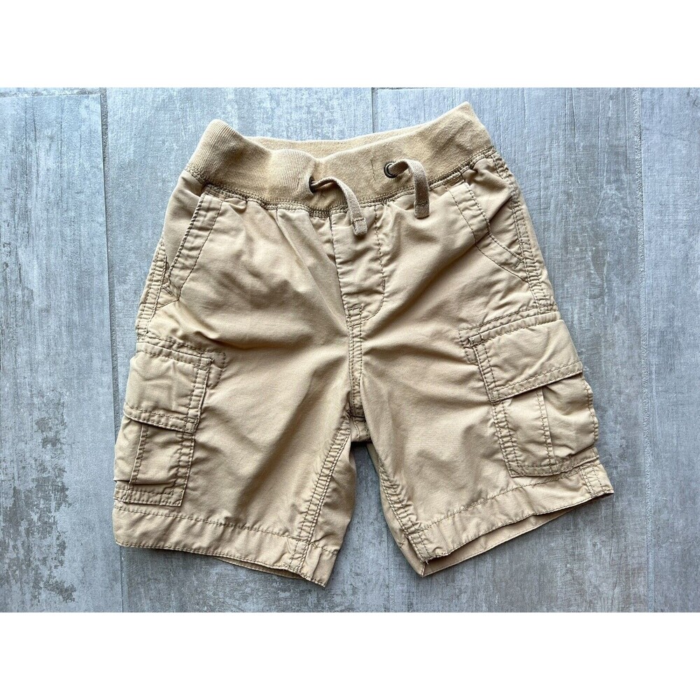 Baby GAP Boys Toddler Drawstring Elastic Shorts Pull-On Shorts Khaki Cargo 2T